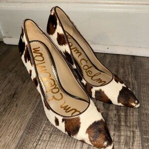 Sam Edelman Brown and Cream Heels